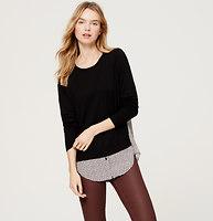 Loft Flecked Two-in-one Sweater