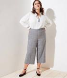 Loft Plus Wide Leg Crop Pants In Plaid