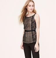 Loft Lace Peplum Shell