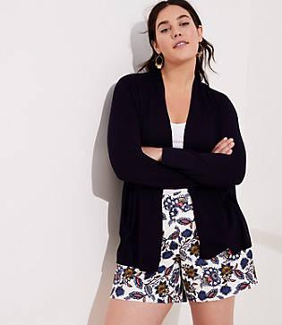 Loft Plus Open Cardigan
