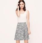 Loft Scroll Print Knit Circle Skirt