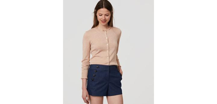 Loft Denim Sailor Riviera Shorts With 4 Inseam