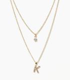 Loft Layered Pave Initial Necklace