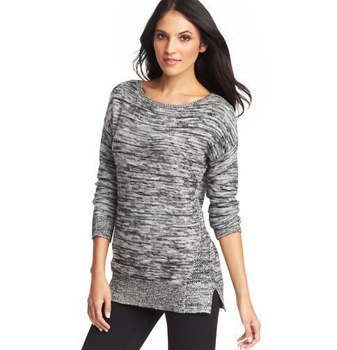 Loft Textured Cotton Tunic Sweater
