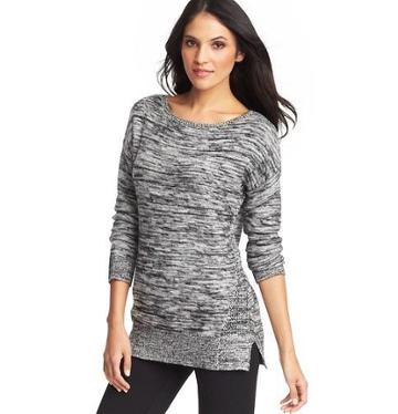 Loft Textured Cotton Tunic Sweater