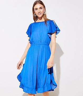 Loft Split Sleeve Satin Dress