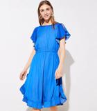 Loft Split Sleeve Satin Dress
