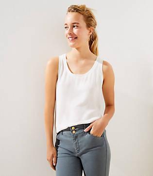 Loft Rib Knit Trim Tank