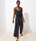 Loft Striped Strappy Wide Leg Jumpsuit