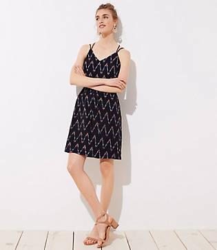 Loft Zig Zag Strappy Cami Dress