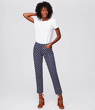 Loft Diamond Dot Riviera Pants In Marisa Fit