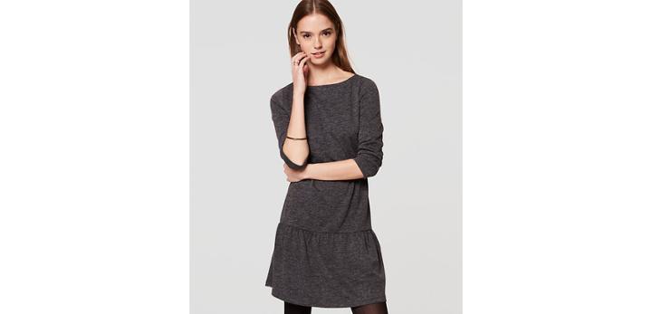Loft Cozy Flounce Dress