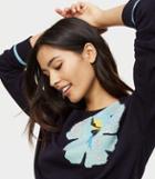 Loft Floral Drop Shoulder Sweater
