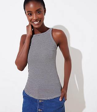 Loft Cutaway Rib Tank - Marissa Stripe