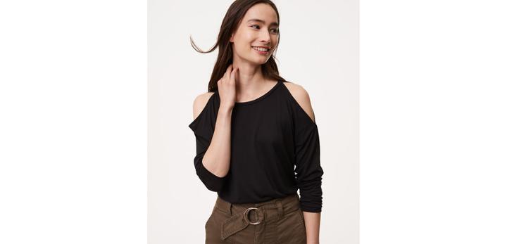 Loft Cold Shoulder Tee