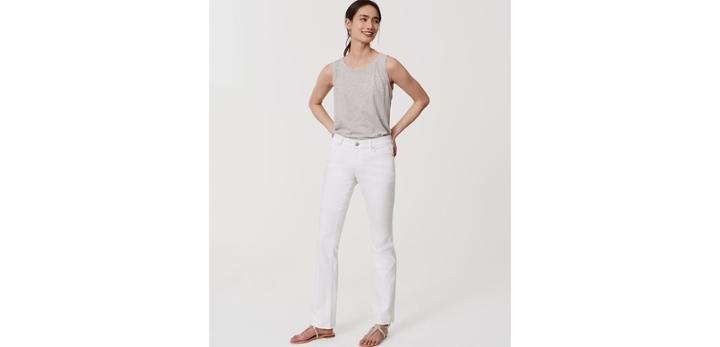 Loft Modern Boot Cut Jeans In White
