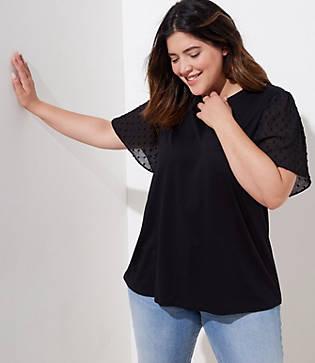Loft Plus Daisy Flare Sleeve Tee