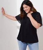 Loft Plus Daisy Flare Sleeve Tee