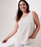 Loft Plus Striped Scoop Neck Tank