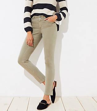 Loft Curvy Skinny Jeans In Sagebrush