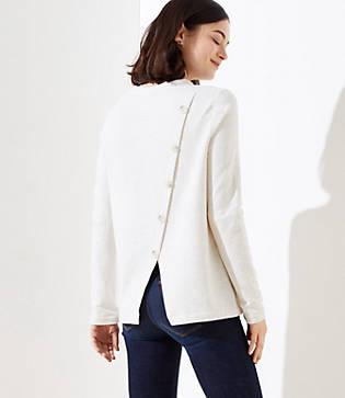 Loft Button Back Sweatshirt