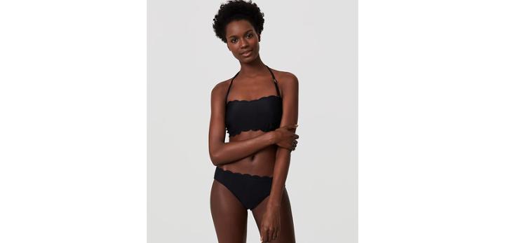 Loft Beach Scalloped Bandeau Bikini Top
