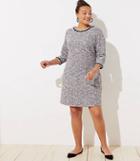 Loft Plus Shimmer Boucle Flare Dress