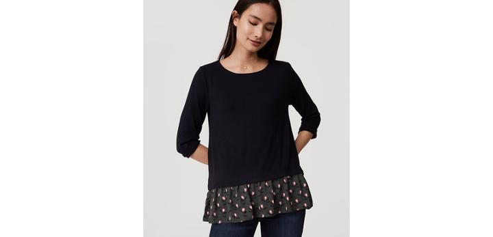 Loft Tulip Flounce Sweater