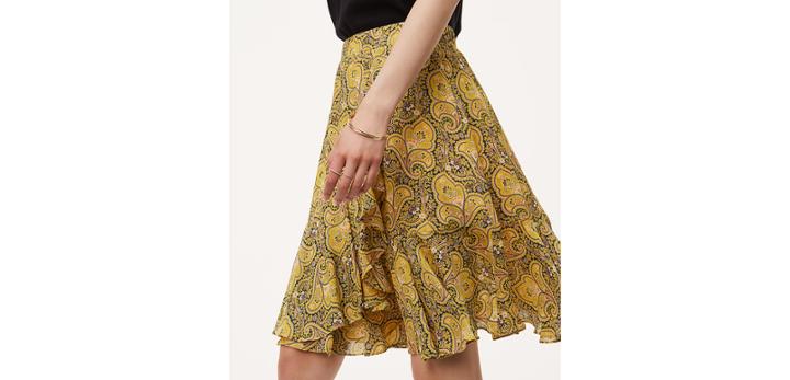 Loft Sun Garden Flounce Skirt