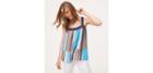 Loft Mixed Stripe Pleated Tank