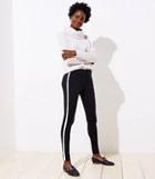 Loft Leggings In Tuxedo Stripe Ponte