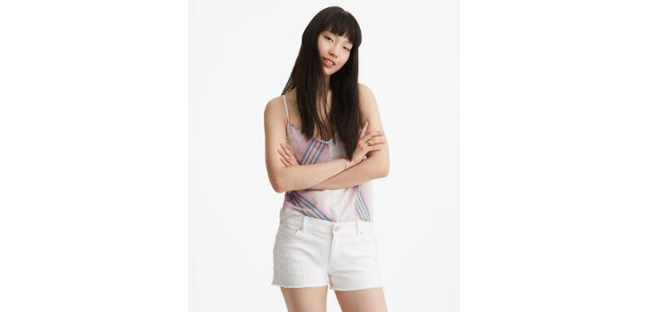 Loft Lou & Grey Patchwork Cut Off Denim Shorts