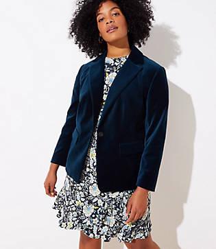 Loft Plus Velvet Modern Blazer