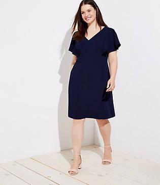 Loft Plus Fringe Trim Sheath Dress