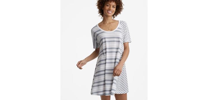 Loft Lou & Grey Stripeblock Softserve Cotton Tee Dress