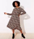 Loft Plus Tiger Stripe Bar Back Dress