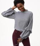 Loft Houndstooth Ruffle Tie Blouse