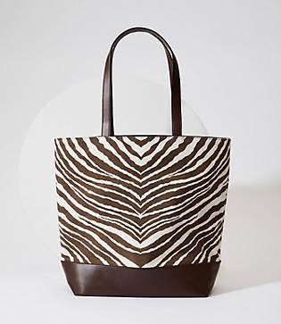 Loft Zebra Print Tote Bag