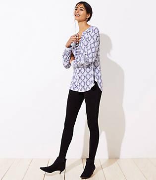 Loft Soft Denim Pull On Leggings In Black