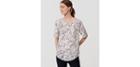 Loft Sketched Floral Yoke Swing Top