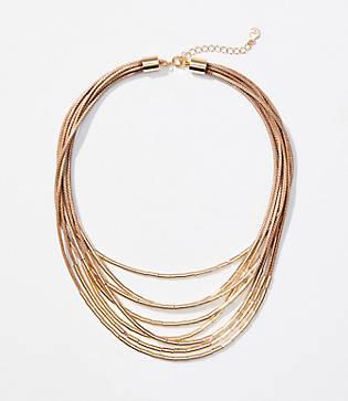 Loft Multistrand Tube Bead Necklace