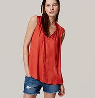 Loft Tie Neck Shell