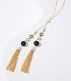 Loft Straw Ball Double Tassel Pendant