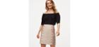 Loft Embroidered Cotton Linen Skirt