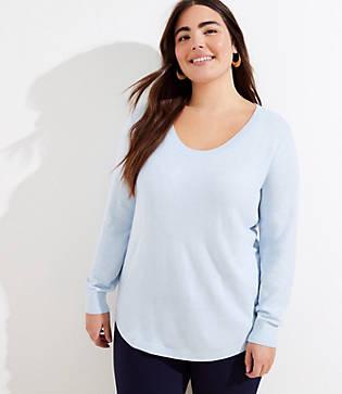 Loft Plus Luxe Knit Shirttail Sweater