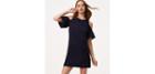 Loft Floral Applique Cold Shoulder Dress
