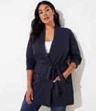 Loft Plus Flecked Tie Waist Cardigan