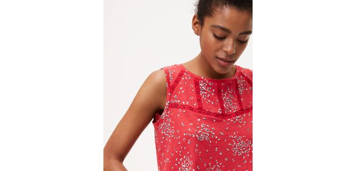 Loft Petaled Lacy Vintage Soft Shell