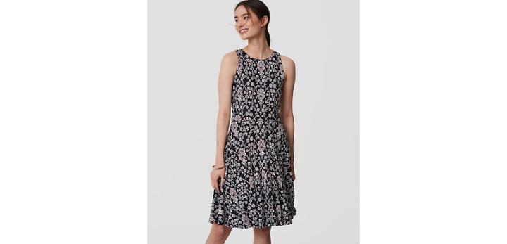 Loft Jasmine Flare Dress
