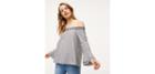 Loft Striped Bow Back Off The Shoulder Top